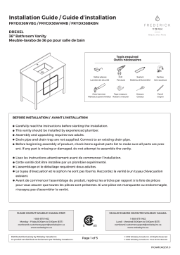 DREXEL FRYDX36NVBG - Installation - Guide d'installation