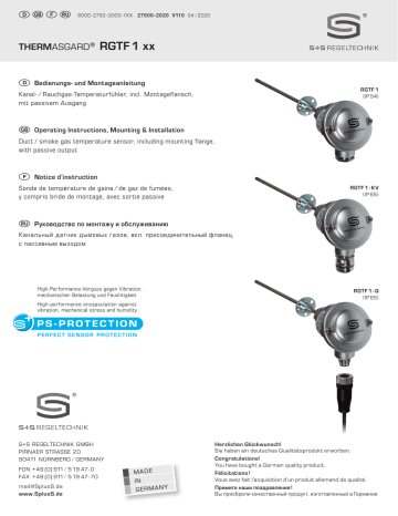 S+S Regeltechnik 1101-3040-5051-000 Manuel utilisateur | Fixfr