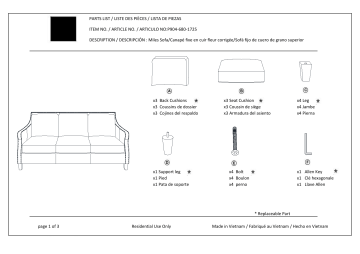 Guide de démarrage rapide Pulaski Furniture P904-680-1725 | Fixfr