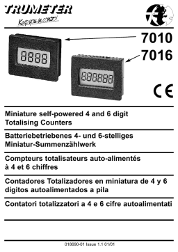 Manuel d'utilisation Trumeter 7010 - Compteur totalisateur miniature auto-alimenté