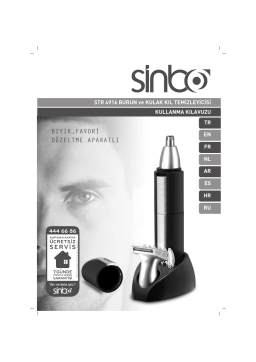 Manuel d'utilisation Sinbo STR-4916 - Système de toilettage personnel