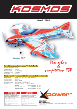 Topmodel KOSMOS 09919 Manuel utilisateur - Monoplan de compétition F3P