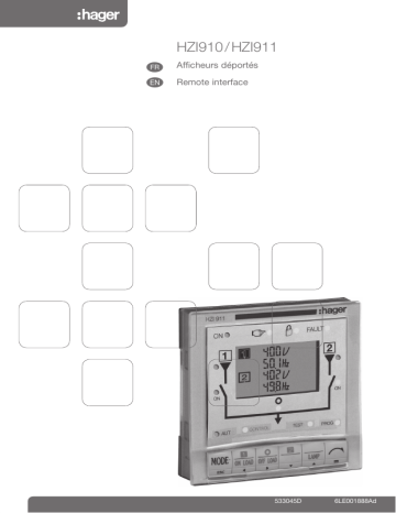 Hager HZI911 Manuel utilisateur - Visualisation, Contrôle et Programmation | Fixfr