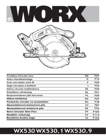 Worx WX530 Manuel utilisateur | Fixfr