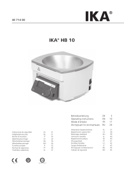 Manuel IKA HB 10 - Bain Chauffant | Télécharger PDF