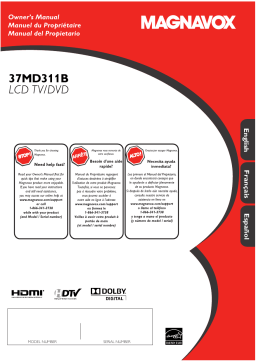 Magnavox 37MD311B Manuel du propriétaire - Téléviseur LCD avec lecteur DVD