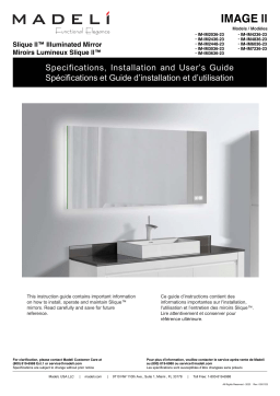 Madeli Slique II IM-IM4836-23 Manuel utilisateur - Miroir lumineux 48" x 36"