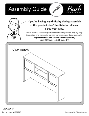 Manuel utilisateur Bush Furniture A177868E - Instructions d'assemblage | Fixfr