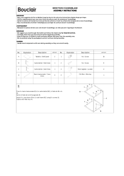 Manuel d'utilisation Bouclair 9396571