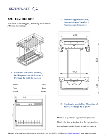 SIDERPLAST RETAHF 182 Manuel utilisateur | Fixfr