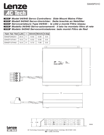 Lenze AC Tech 94/940 Guide de démarrage rapide | Fixfr