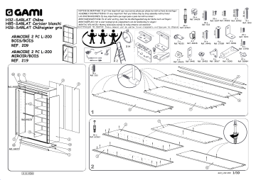 Manuel d'utilisation Gami H32-SARLAT - Armoire à 2 portes en bois | Fixfr