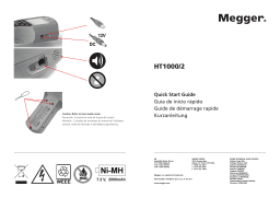 Manuel de l'utilisateur Megger HT1000/2