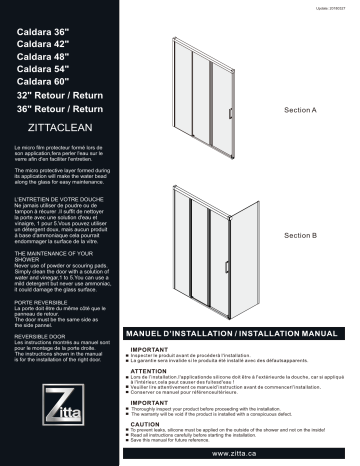 Manuel d'installation Zitta Caldara 60 - Télécharger le PDF | Fixfr