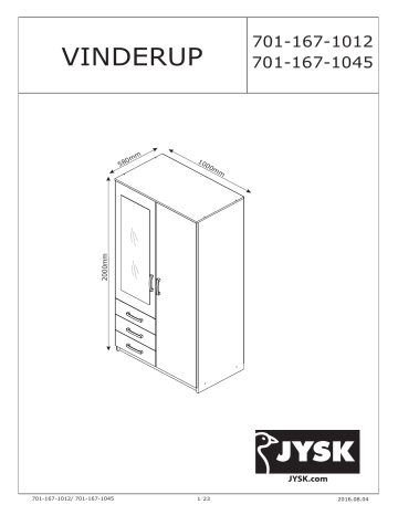 Manuel utilisateur JYSK VINDERUP 701-167-1012 | Fixfr