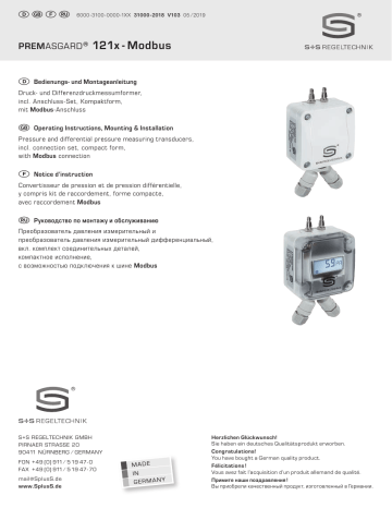 Manuel Utilisateur S+S Regeltechnik 1301-1214-0050-200 | Fixfr