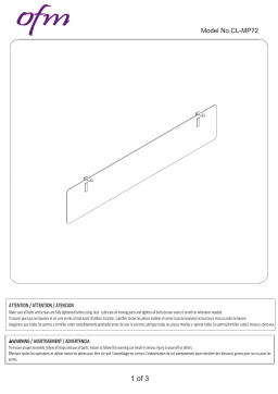 Manuel utilisateur OFM CL-MP72 - Instructions d'assemblage