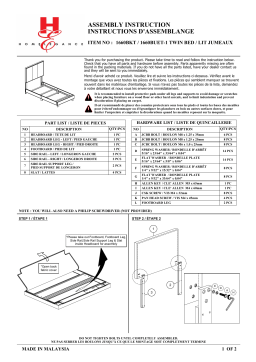 Manuel d'utilisateur Homelegance 1660BKT - Lit Jumeau