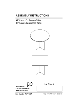 Manuel d'utilisation bbf 99TB42RHC - Table de conférence ronde de 42 pouces