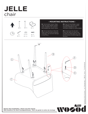 Manuel de l'utilisateur Woood Jelle - Instructions de montage  | Fixfr
