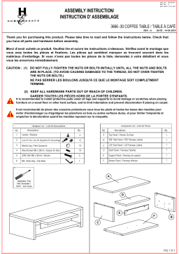 Manuel d'utilisateur Homelegance 3666 -30 - Assemblage et instructions