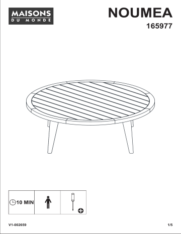MAISONS DU MONDE NOUMEA 165977 Manuel utilisateur | Fixfr