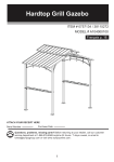 Manuel utilisateur Sunjoy A104000100 - Gazebo avec toit solide