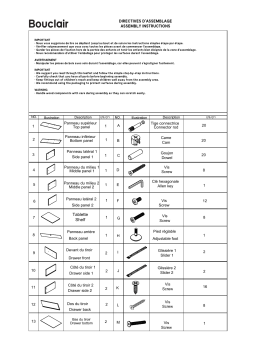 Manuel utilisateur Bouclair 9393832