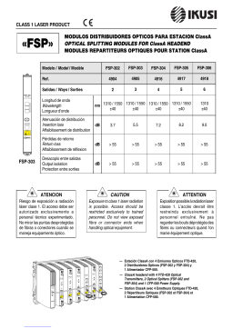 IKUSI FSP-305 Manuel utilisateur - Répartiteur optique 5 voies