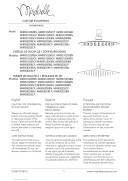 Manuel utilisateur Mirabelle MIRRS1025SCP - Pommeau de douche à 1 réglage de jet