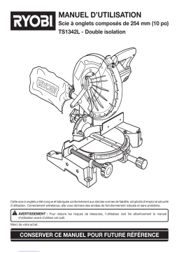 Ryobi TS1342L User's manual