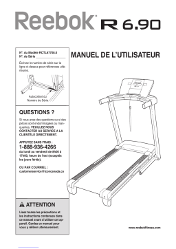 Manuel d'utilisation du tapis de course Reebok R 6.90