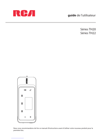 Manuel d'utilisateur RCA TH2204R - Lire en ligne ou télécharger PDF | Fixfr