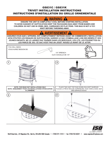 Napoleon GS831C Guide d'installation | Fixfr