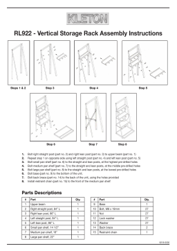 Manuel utilisateur Kleton RL922 - Guide d'assemblage et d'utilisation