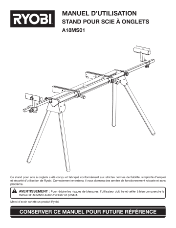 Manuel d'utilisation Ryobi A18MS01 - Téléchargez le PDF | Fixfr