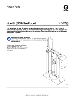 Graco 3A7095K Vide-fût (SDU) SaniForce Manuel de réparation/pièces