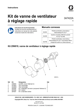 Graco 3A7422A, Kit de vanne de ventilateur à réglage rapide