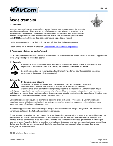 Manuel de l'utilisateur AirCom D3100-04AT | Fixfr