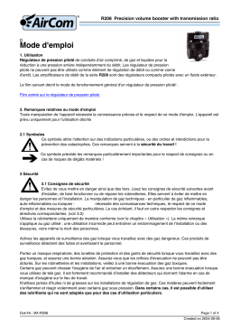 AirCom R208-02K Manuel du propriétaire - Télécharger PDF