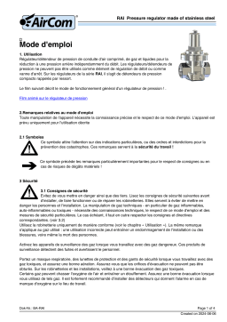 Manuel AirCom RAI-06A - Régulateur de pression