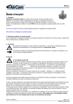 Manuel de l'utilisateur AirCom RGDJ-06J - Amplificateur de d&eacute;bit basse pression