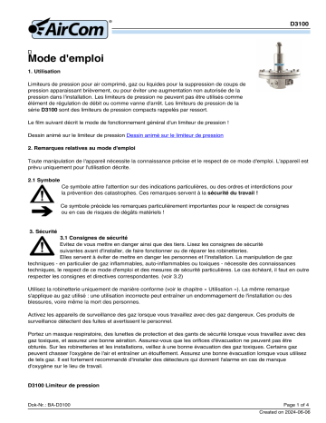 AirCom D3100-08BT Manuel du propriétaire - Télécharger PDF | Fixfr