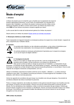 AirCom DBM-02B Manuel du propriétaire - Téléchargement PDF