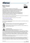 Manuel du Propri&eacute;taire AirCom FG-16A - Filtre &agrave; Charbon Actif