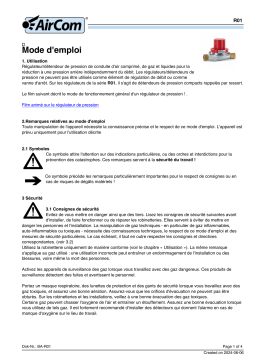 AirCom R01-522-01 Manuel d'utilisation