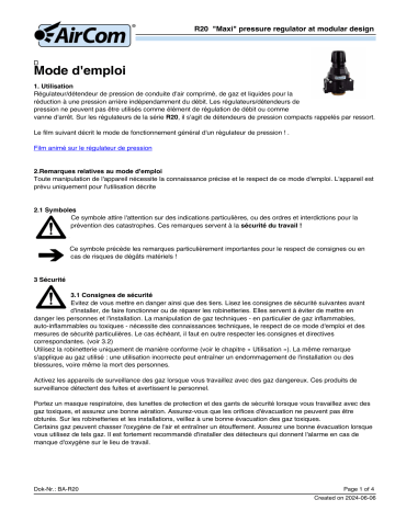 AirCom R20-02A Manuel du Propriétaire - Télécharger PDF | Fixfr