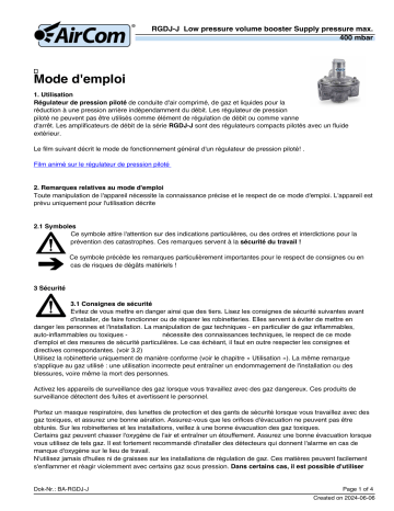 AirCom RGDJ-04J Manuel du propriétaire | Fixfr