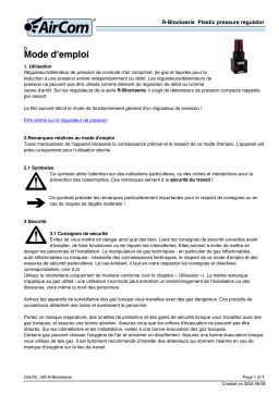 AirCom R042-02C Manuel du Propriétaire - Téléchargement PDF