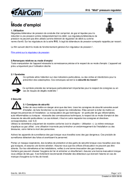 Manuel R15-02D - Régulateur de pression AirCom